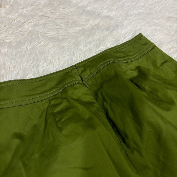 Talbots Kelly Olive Green front slit Business Skirt Woman’s Size OP - Picture 4 of 11